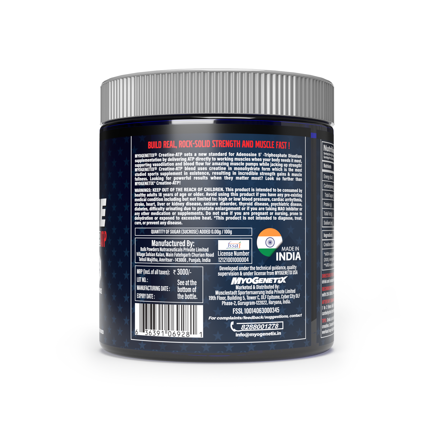 MYOGENETIX® CREATINE-ATP 10.58 Oz. (300g) ~ 100 Servings
