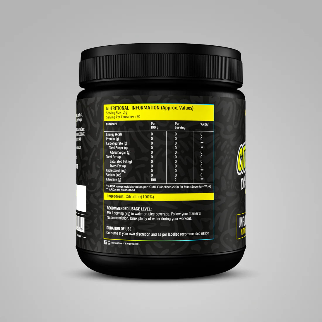HealthFarm L-Citrulline Mallate for Muscle Power & Pump (100gm)